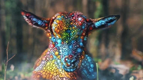 Psychedelic goat visual Vídeos de archivo 226351835