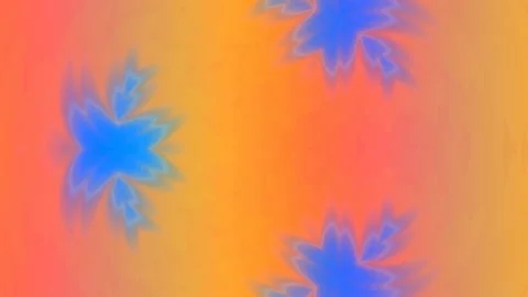 Psychedelic gradient background with glowing neon flower pattern loop Stock Footage 336766393