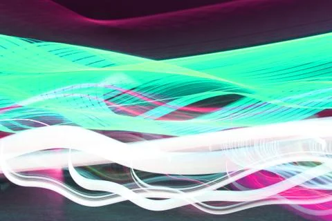 Psychedelic gradient bright red, orange, yellow colors on a dark background Stock Photos