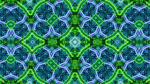 Psychedelic Green-Blue Tone Perspective 3d illustration background Stock Illustration