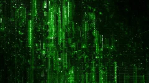 Psychedelic Green HUD Glitch Loop 스톡 동영상 140752437