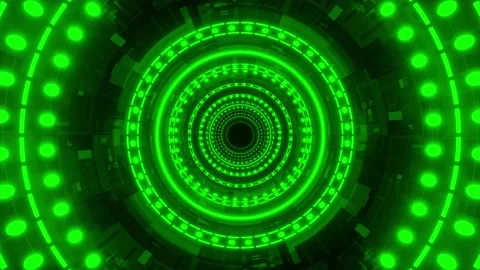 Psychedelic green tunnel abstract background video Stock Footage 200925980