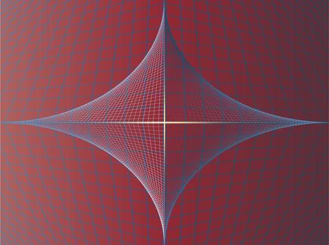 Psychedelic grid. Rhombus Bright abstract retro futuristic background Stock Illustration