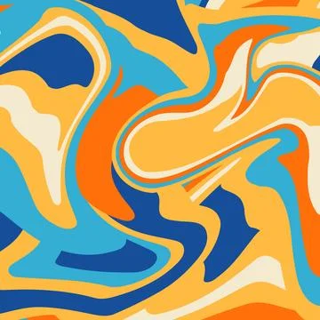 Psychedelic groovy background. Abstract flat background. 库存插图