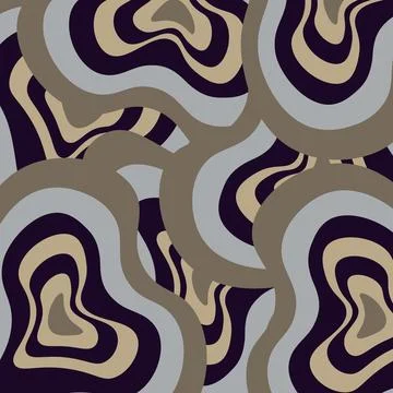 Psychedelic groovy background. Abstract flat. 库存插图
