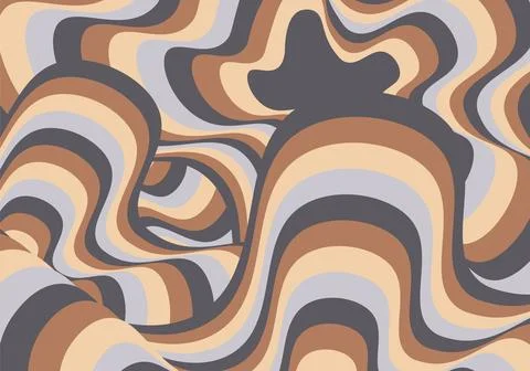 Psychedelic groovy background. Colorful abstract background. Stock Illustration