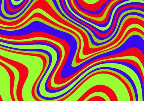 Psychedelic groovy background. Colorful abstract background. Stock Illustration