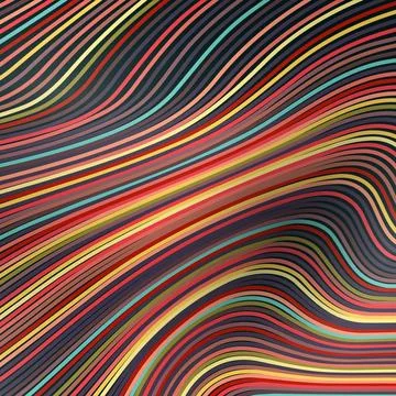 Psychedelic groovy background. Colorful abstract background. Stock Illustration