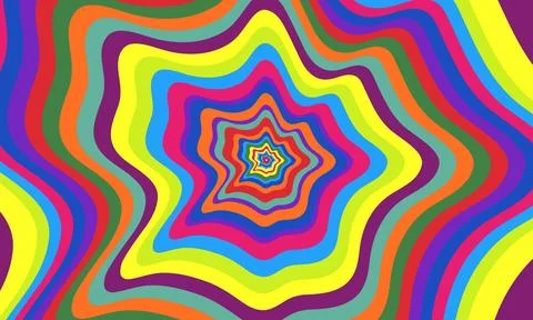 Psychedelic groovy background. Stock Illustration