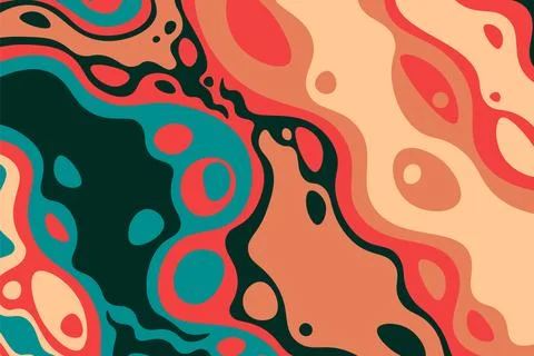 Psychedelic groovy background. Stock Illustration