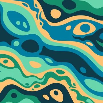 Psychedelic groovy background. Stock Illustration