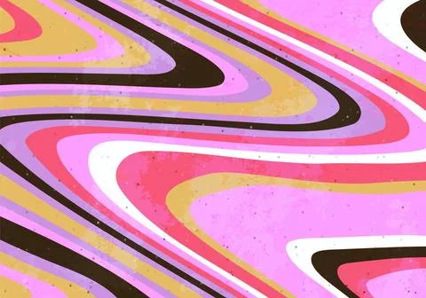 Psychedelic groovy background. Illustrazione stock