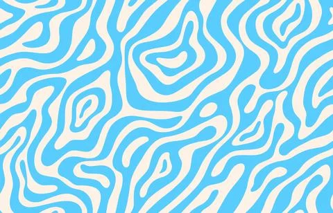 Psychedelic groovy water wave abstract pattern Stockillustratie
