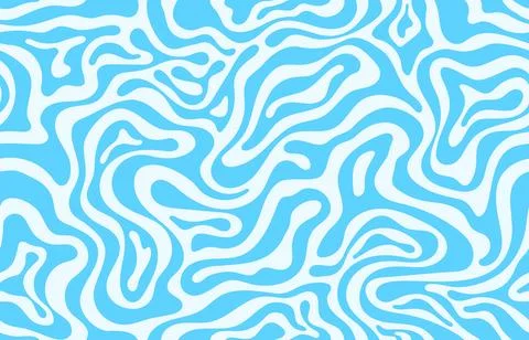 Psychedelic groovy water wave pattern background Illustrazione stock