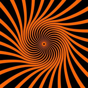 Psychedelic Halloween hypnotic spiral pattern Stock Illustration
