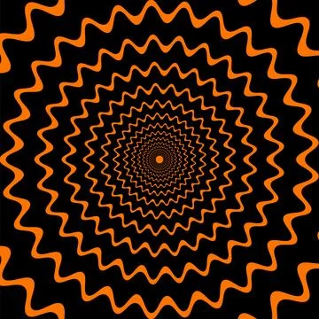 Psychedelic Halloween spiral pattern, background Stock Illustration