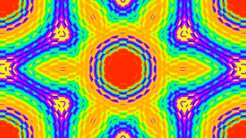 Psychedelic Hexagonal Pattern Six Axis Kaleidoscope VJ Background 1 Stock Footage 85689835