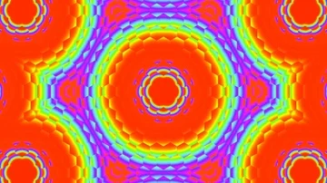 Psychedelic Hexagonal Pattern Six Axis Kaleidoscope VJ Background 2 Stock Footage 85690185