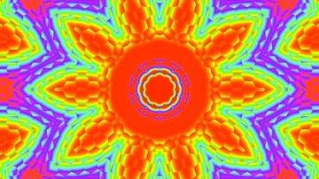 Psychedelic Hexagonal Pattern Ten Axis Kaleidoscope VJ Background 2 Stock Footage 85690866