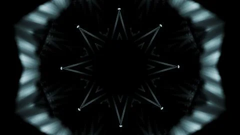 Psychedelic hypnotic digital kaleidoscopic motion background. Design. Endless 库存插图