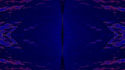 Psychedelic Hypnotic Flowing Rectangles Blue and Red VJ Loop Background 4K 5 Stock Footage 257055225