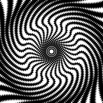 Psychedelic hypnotic spiral, hypno circle pattern Illustrazione stock