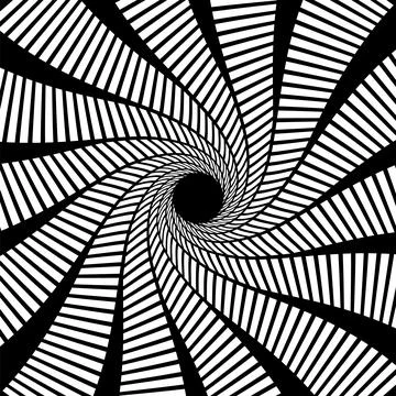 Psychedelic hypnotic spiral, hypnosis circle Illustrazione stock