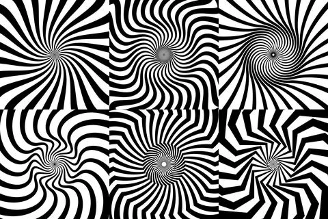 Psychedelic hypnotic spiral pattern backgrounds 스톡 일러스트