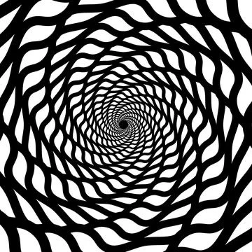 Psychedelic hypnotic spiral pattern hypnosis swirl Stock Illustration