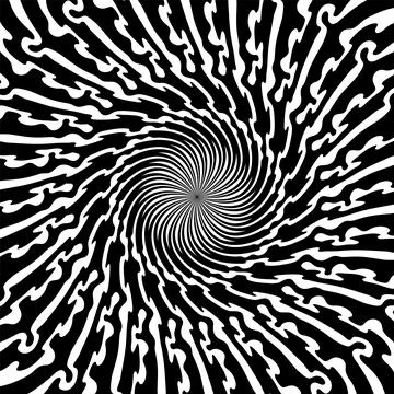 Psychedelic hypnotic spiral pattern hypnosis swirl Stock Illustration