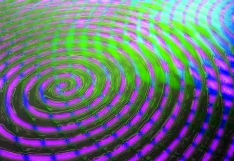 Psychedelic Hypnotic Spiral Ripple Digital Art Stock Photos