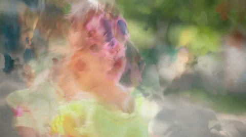 Psychedelic image sequence of historical buildings and statue.. Stock Footage 27453942