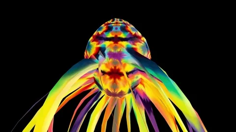 Psychedelic Jelly Fish 2 Stock Footage 82535751