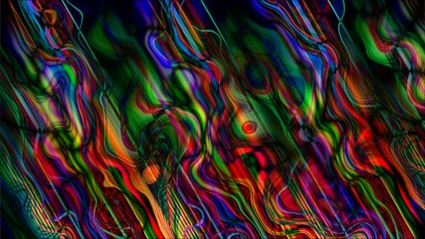 Psychedelic jumbling multi color stripes Stock Footage 282708195