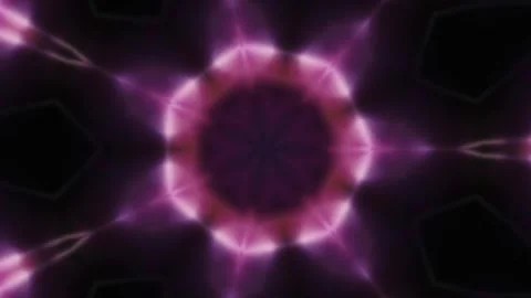 Psychedelic kaleidoscope animation light pattern background Stock Footage 336541799