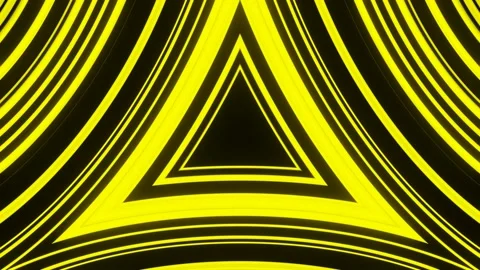 Psychedelic Kaleidoscope. loop animation of yellow triangles 動画素材 195107761