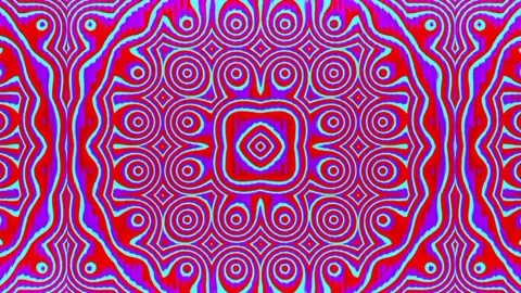 Psychedelic Kaleidoscope Pattern Animation Видео 334154426