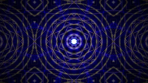 Psychedelic kaleidoscope in a shape of morphing mandala or yantra Stock Footage 273292899