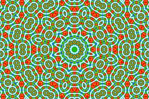 Psychedelic kaleidoscopic pattern Stock Photos
