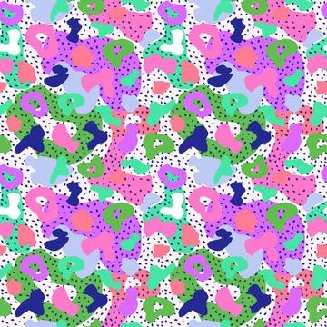Psychedelic leopard seamless pattern. Bright animal skin background. Abstract Stock Illustration