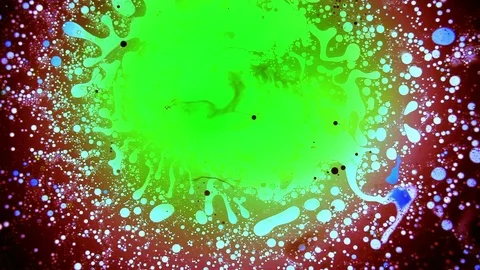 Psychedelic light show, patterns in water, oil, paint. Swirls, ink explosion. Stock Footage 122037113