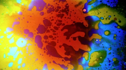 Psychedelic light show, patterns in water, oil, paint. Swirls, ink explosion. Stock Footage 122049521