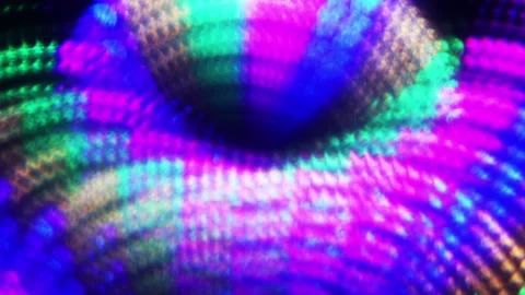 Psychedelic Light Wave Rainbow Laser Pattern Stock Footage 304453812