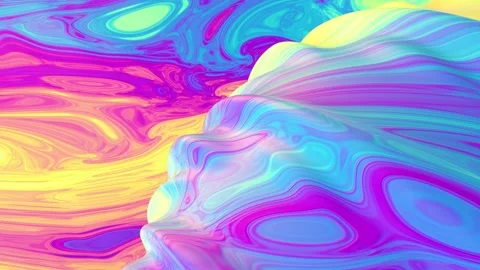 Psychedelic liquid bright colors move smoothly, iridescent abstract backgro.. Stock-Footage 332315222