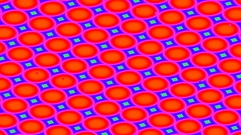 Psychedelic liquid circle flow background with vibrant neon blue and lime g.. Stock Footage 336507884