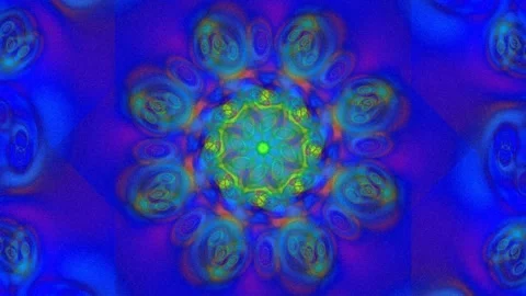 Psychedelic liquid emerald turquoise radial gradient backdrop motion loop Stock Footage 339494593