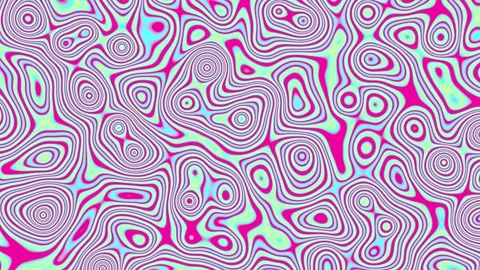 Psychedelic Liquid Fluid Topography Wavy Lines Loop Stock Footage 336098106