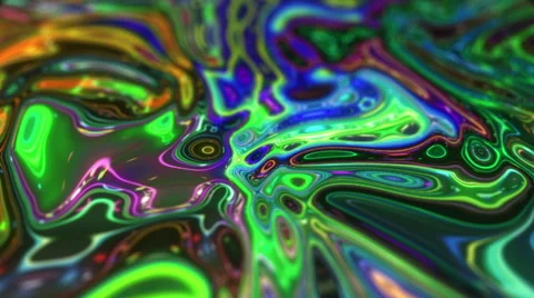 Psychedelic Liquid Painting 8 Video stock 64100668