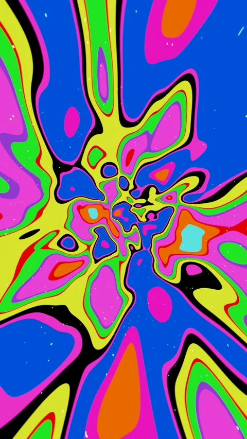 Psychedelic loop colorful pattern transition Stock Footage 279017211
