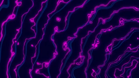Psychedelic loped background. Glow Liquid oil waves. Blue, Pink color. 4K. Stock Footage 154885291